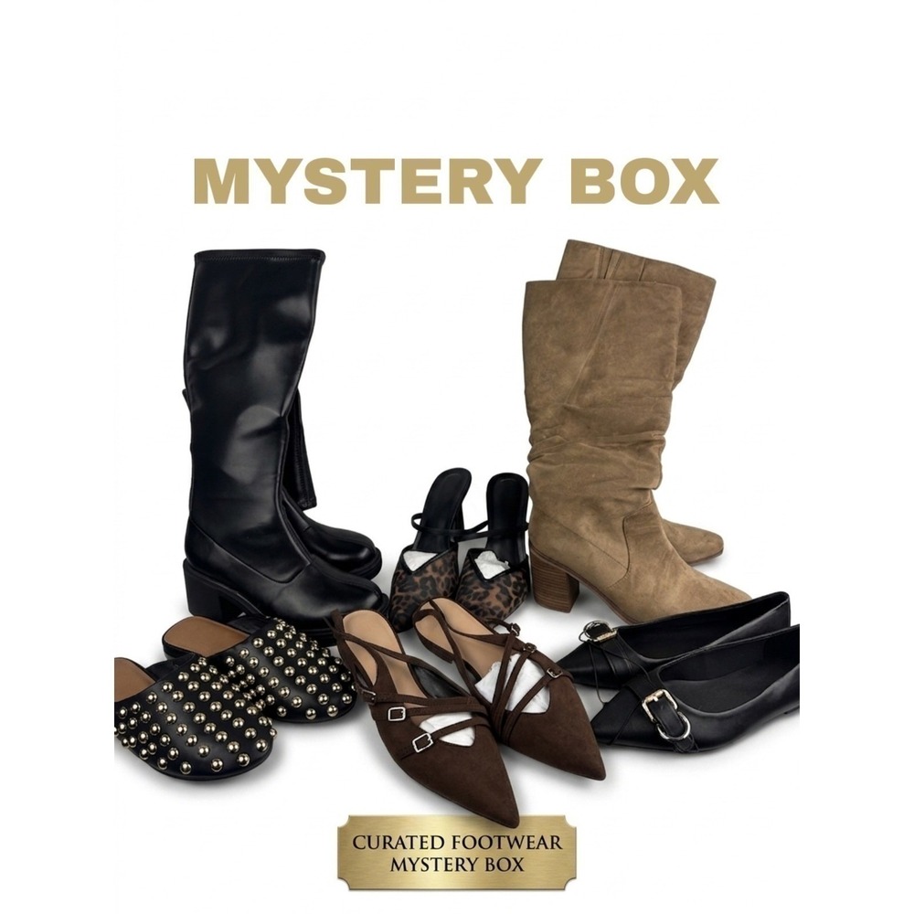 Womens Mystery Box Shoes 1 Pair Size 7 Boots Heels Flats Curated‎ Footwear Lot